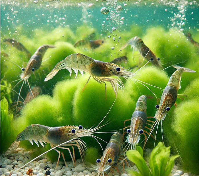 Sử dụng tảo biển làm thức ăn cho tôm thẻ